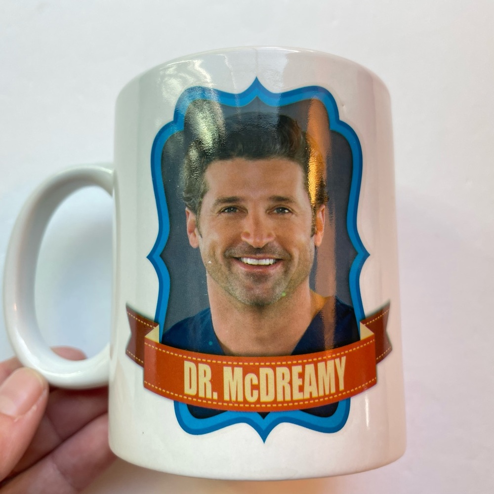 Grey’s Anatomy Dr McDreamy photo white ceramic coffee mug ABC Studios